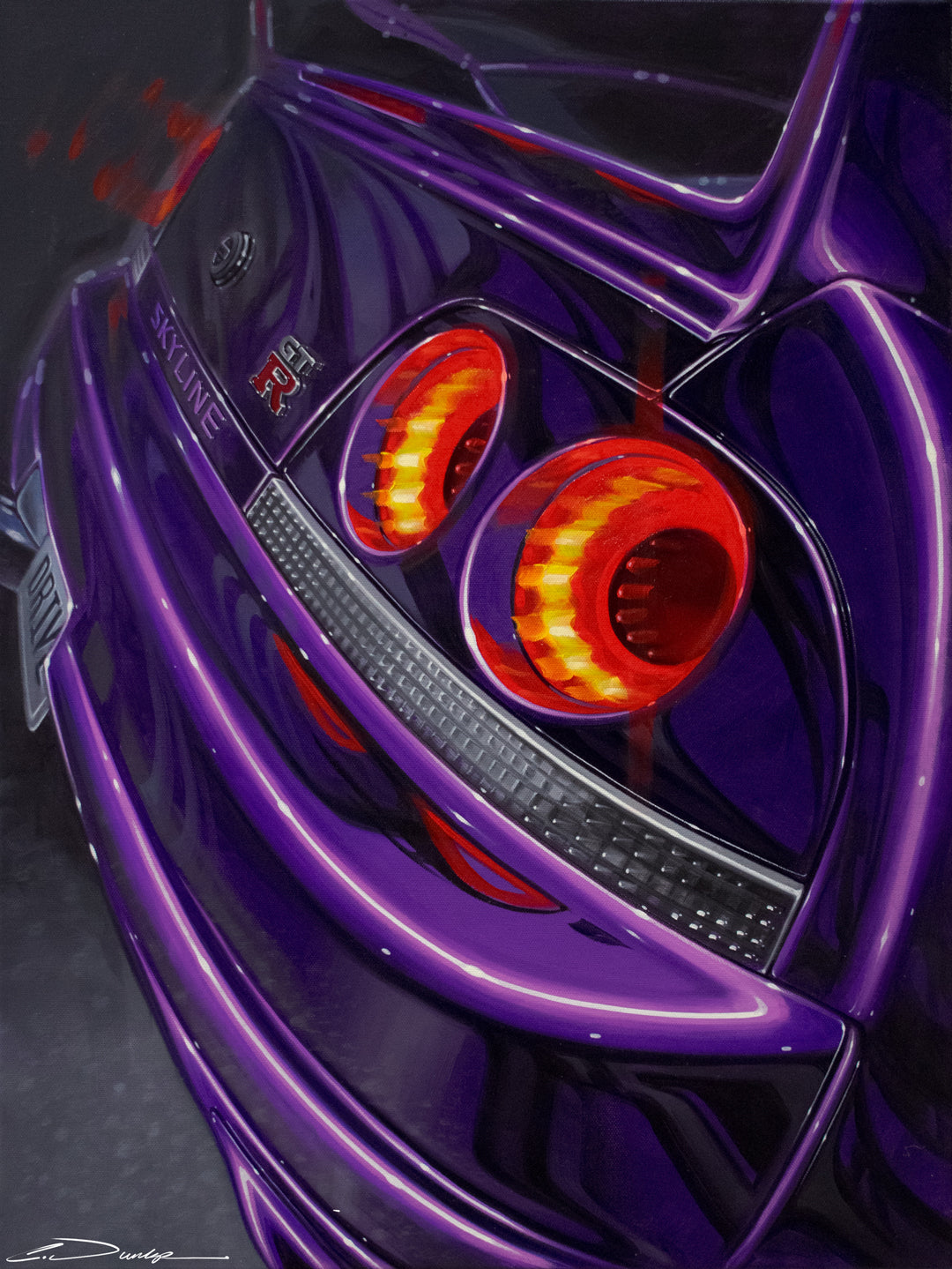 "R33 GT-R" Original Oil Painting