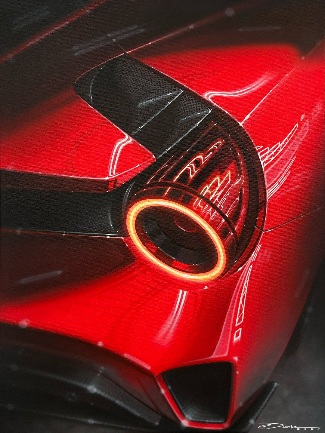 Ferrari 488 Pista Original Painting